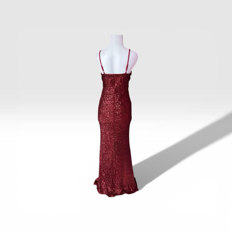 Evening Gown Dress with Matching Jewelry Set