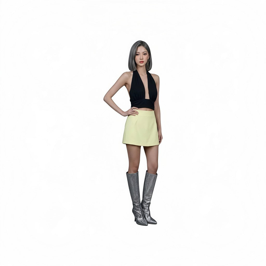 The rewear station One set outfit Low cut top with skirt