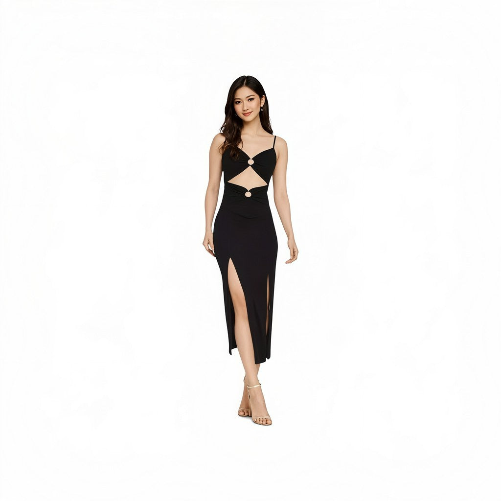 The rewear station Curvy bodycon sleeveless maxi dress