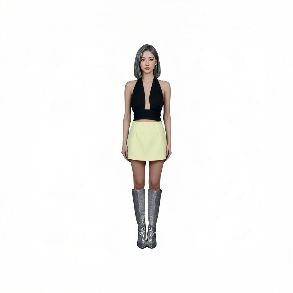 The rewear station One set outfit Low cut top with skirt