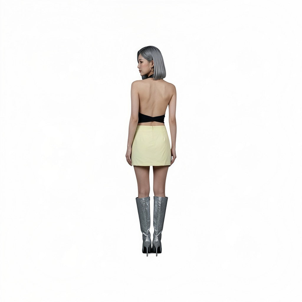The rewear station One set outfit Low cut top with skirt